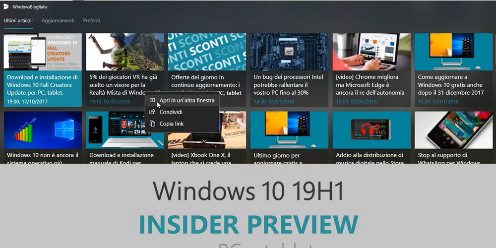 Windows 10 preview 19H1 18277